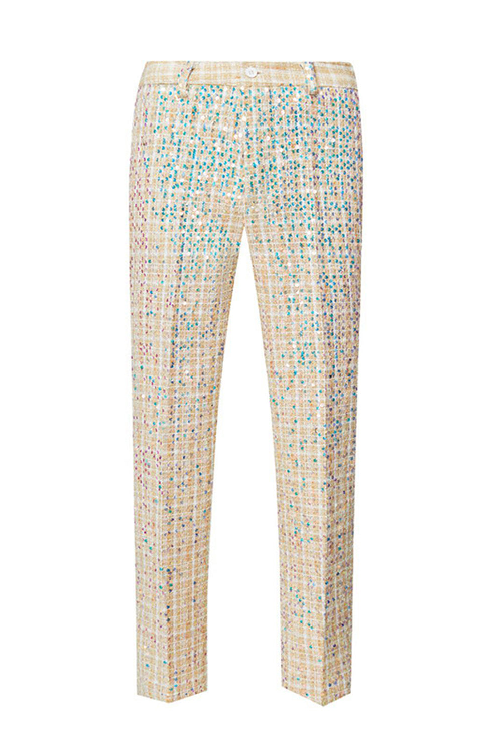 Sparkly Champagne 2 Pieces Notched Lapel Men's Prom Suits with Sequins