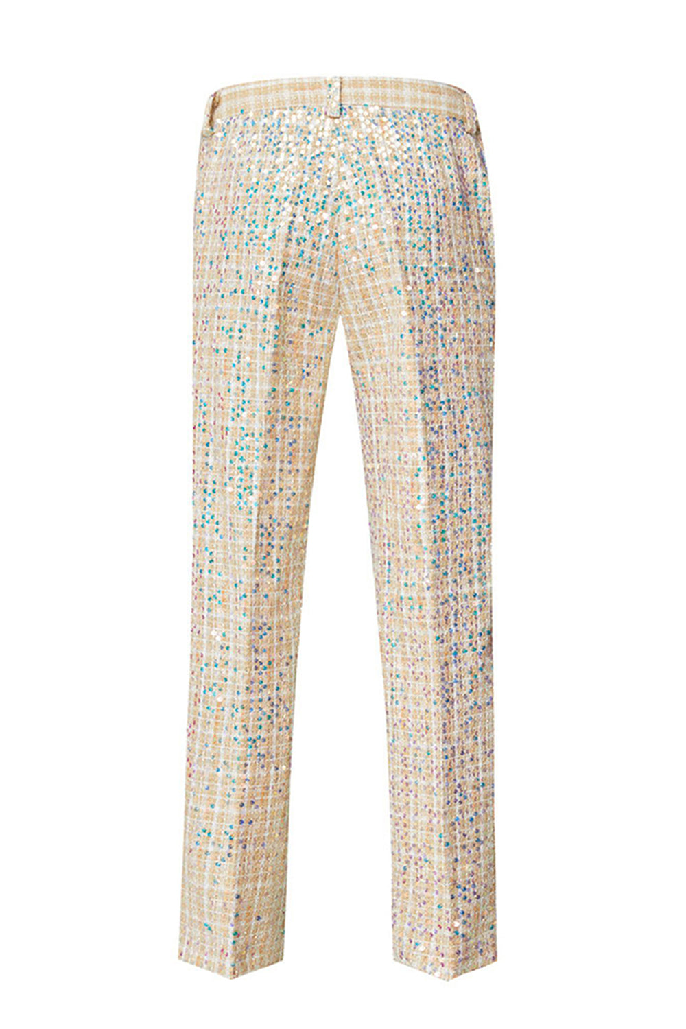 Sparkly Champagne 2 Pieces Notched Lapel Men's Prom Suits with Sequins