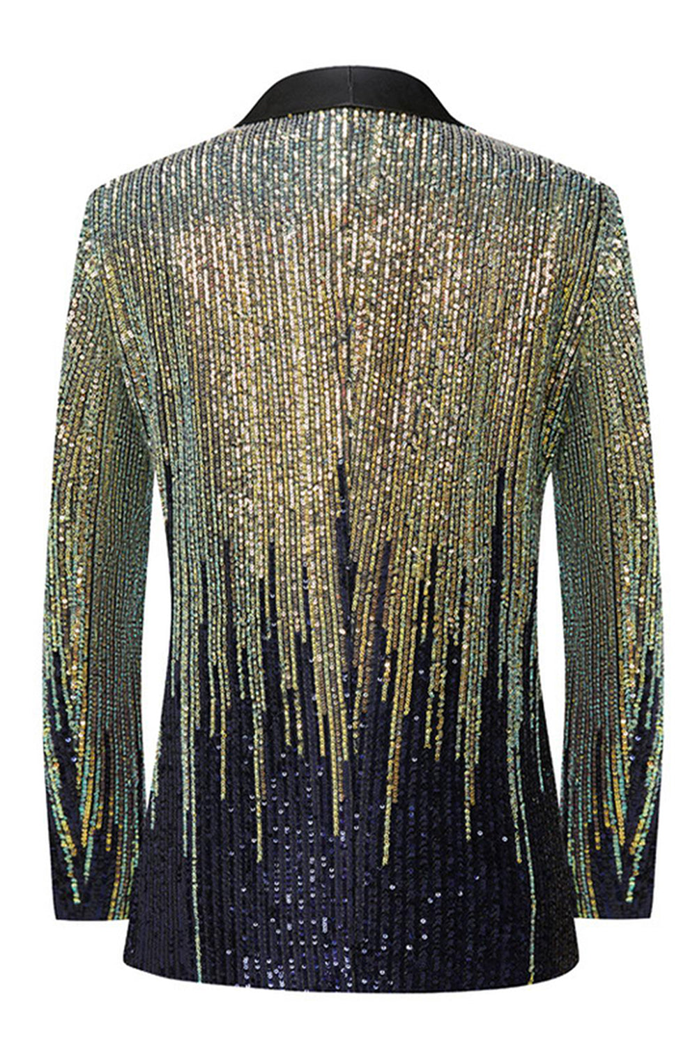 Sparkly Men's Black Sequins Lapel Prom Blazer