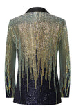 Sparkly Men's Black Sequins Lapel Prom Blazer