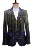 Sparkly Men's Black Sequins Lapel Prom Blazer