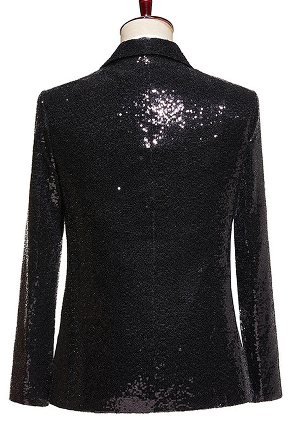 Sparkly Black Sequins 2 Pieces Peak Lapel 2 Pieces Men's Prom Suits