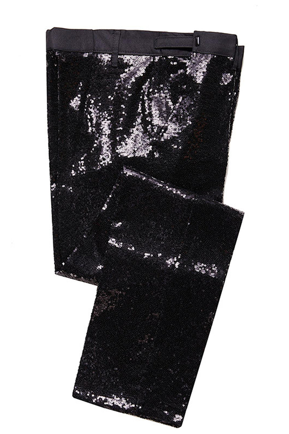 Sparkly Black Sequins 2 Pieces Peak Lapel 2 Pieces Men's Prom Suits