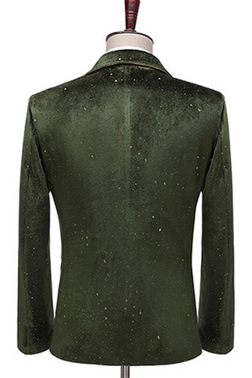 Glitter Green Notched Lapel One Button 2 Piece Men's Prom Suits