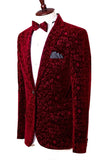 Red Slim Fit Notched Lapel One Button Men's Prom Blazer