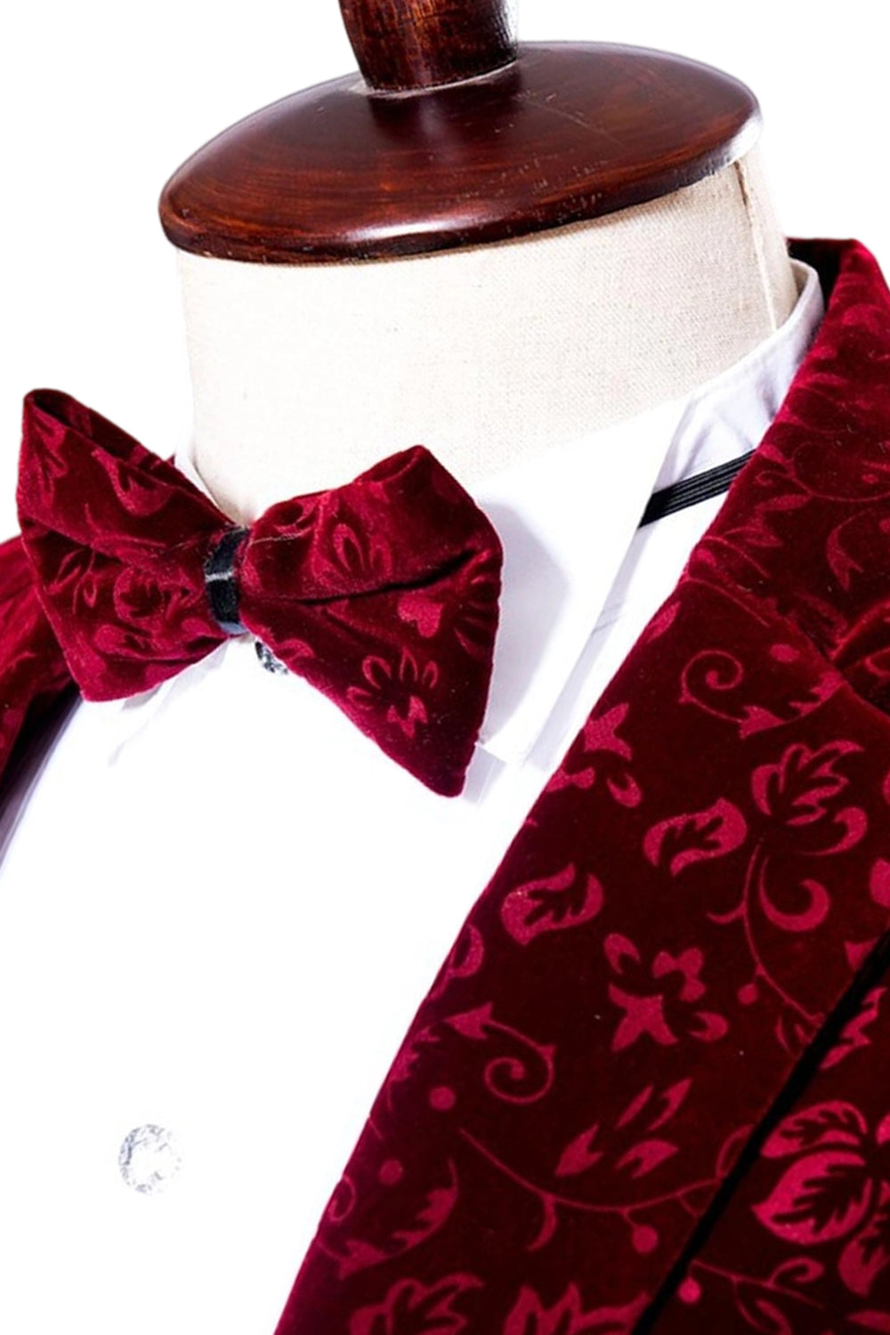 Red Slim Fit Notched Lapel One Button Men's Prom Blazer