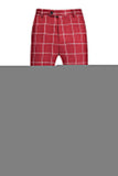 Red Plaid Peak Lapel 3 Pieces Men's Prom Suits