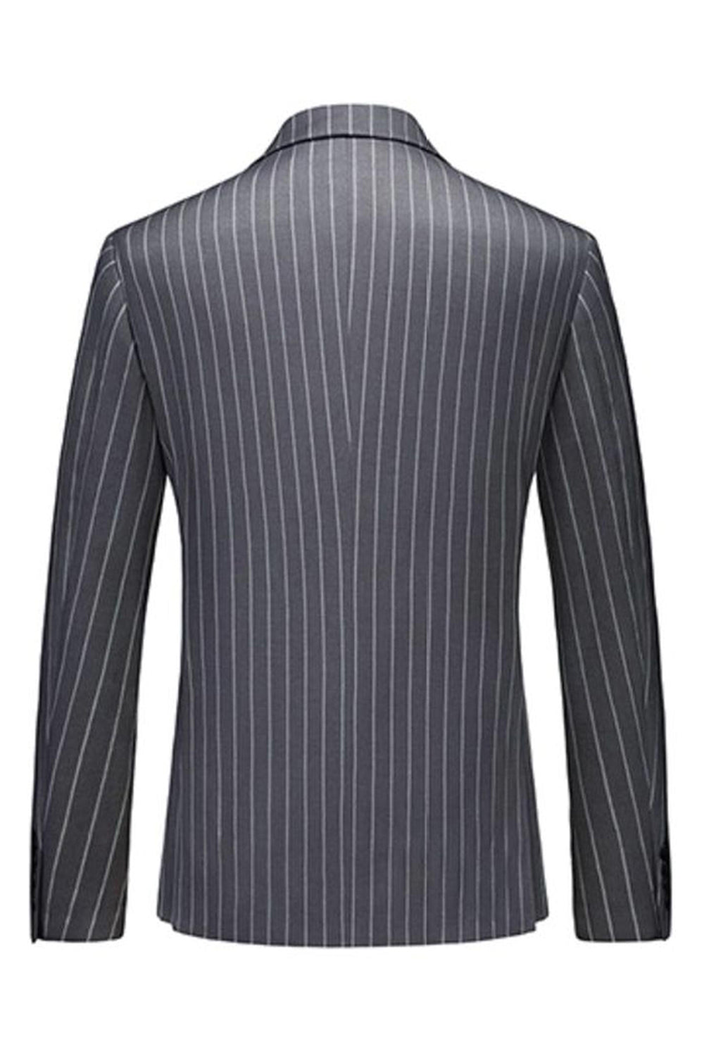 Blue Peak Lapel Striped 2-Piece Slim Fit Men's Suits