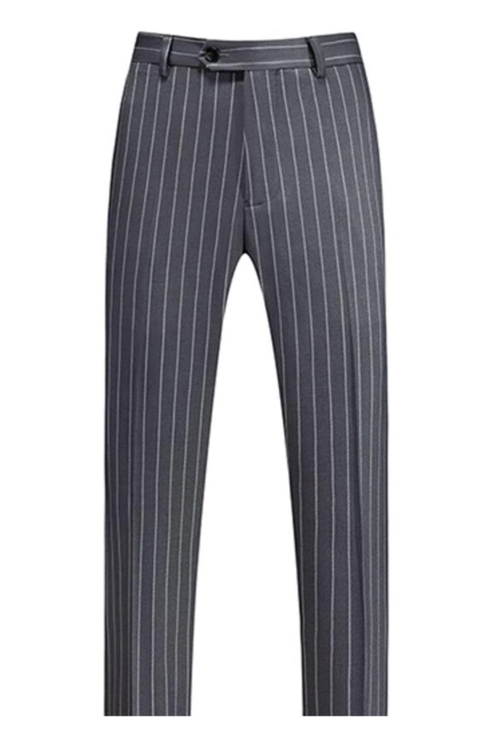 Blue Peak Lapel Striped 2-Piece Slim Fit Men's Suits