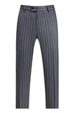 Blue Peak Lapel Striped 2-Piece Slim Fit Men's Suits
