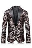 Leopard Peak Lapel 2-Piece One Button Men's Prom Suits