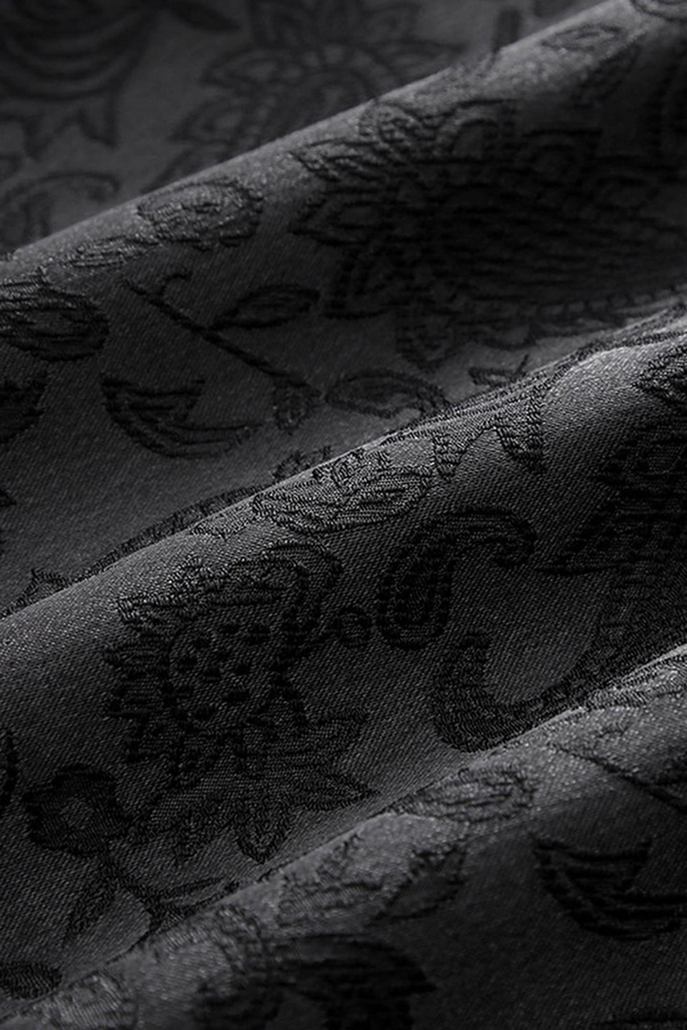 Black Printed Shawl Lapel One Button 2-Piece Men's Prom Suits