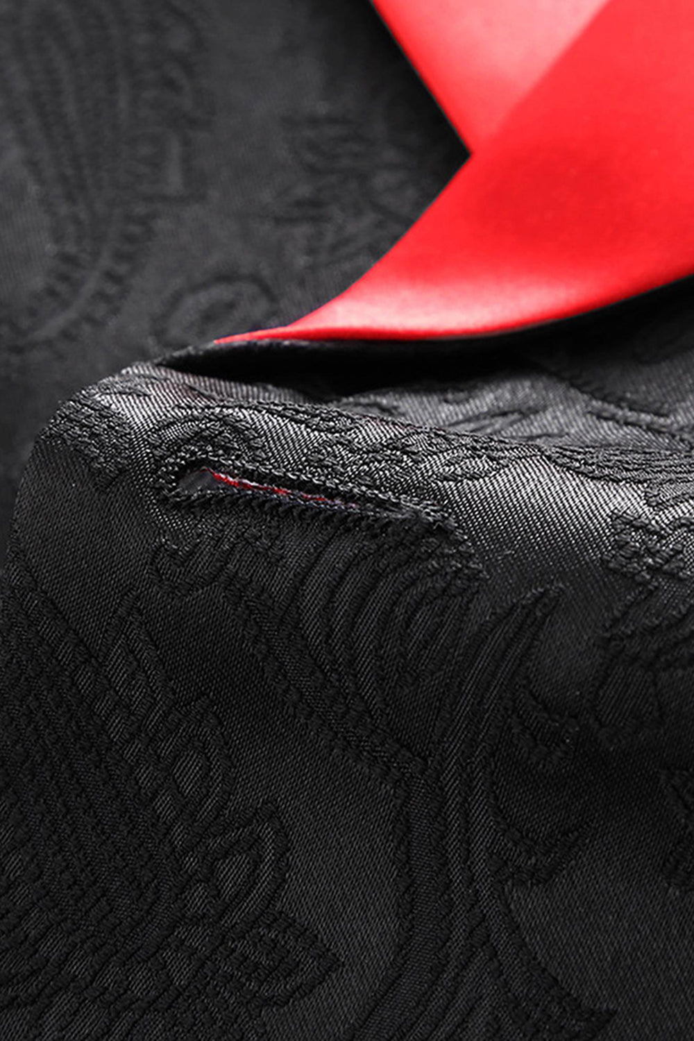 Black Printed Shawl Lapel One Button 2-Piece Men's Prom Suits