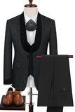 Black Shawl Lapel One Button 3-Piece Men's Prom Suits