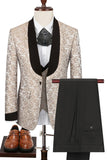 Black Shawl Lapel One Button 3-Piece Men's Prom Suits