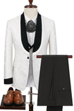 Black Shawl Lapel One Button 3-Piece Men's Prom Suits
