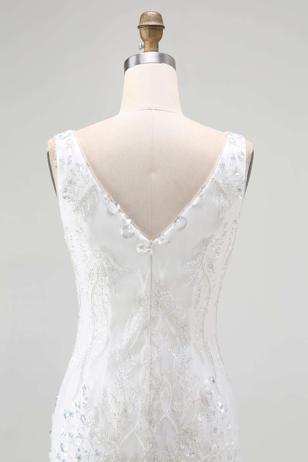 White Bodycon Sequin Short Homecoming Dress