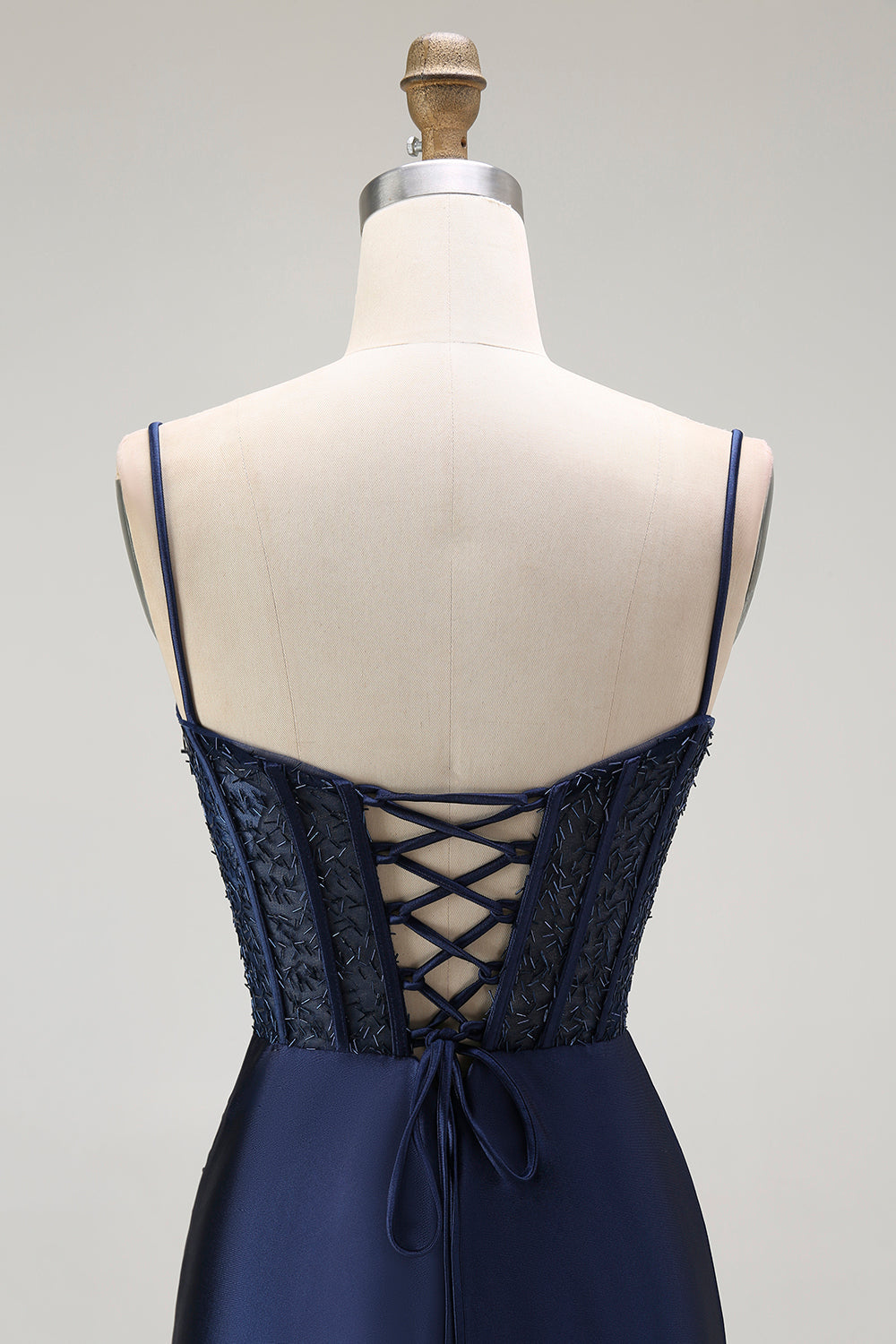 Sparkly Golden Mermaid Ruched Corset Long Formal Dress with Slit