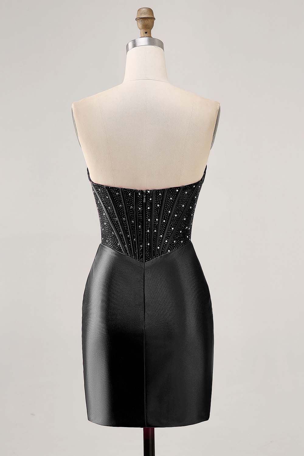 Sparkly Fuchsia Corset Bodycon Short Cocktail Dress with Beading