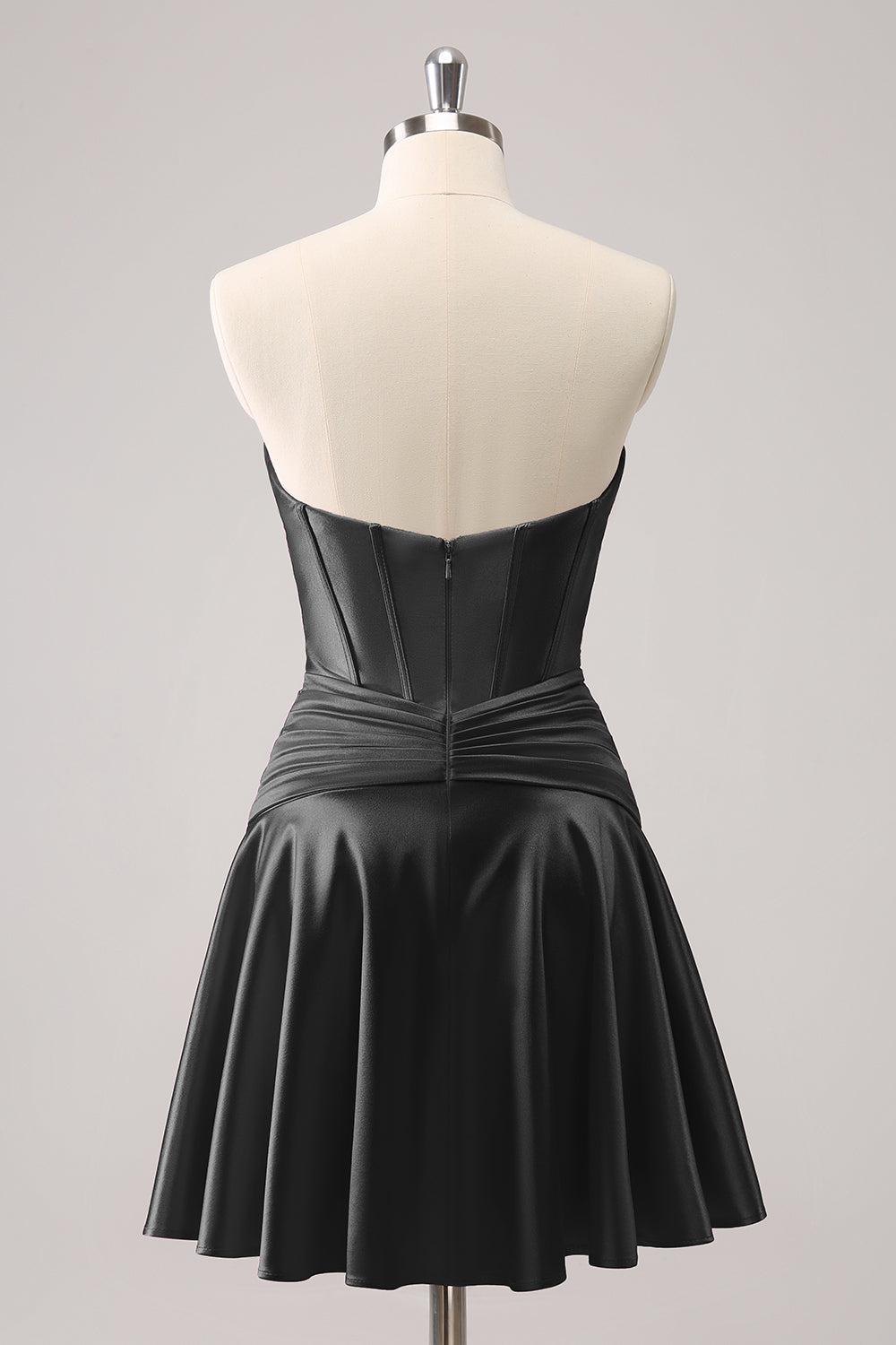 Fuchsia A-Line Sweetheart Corset Short Cocktail Dress