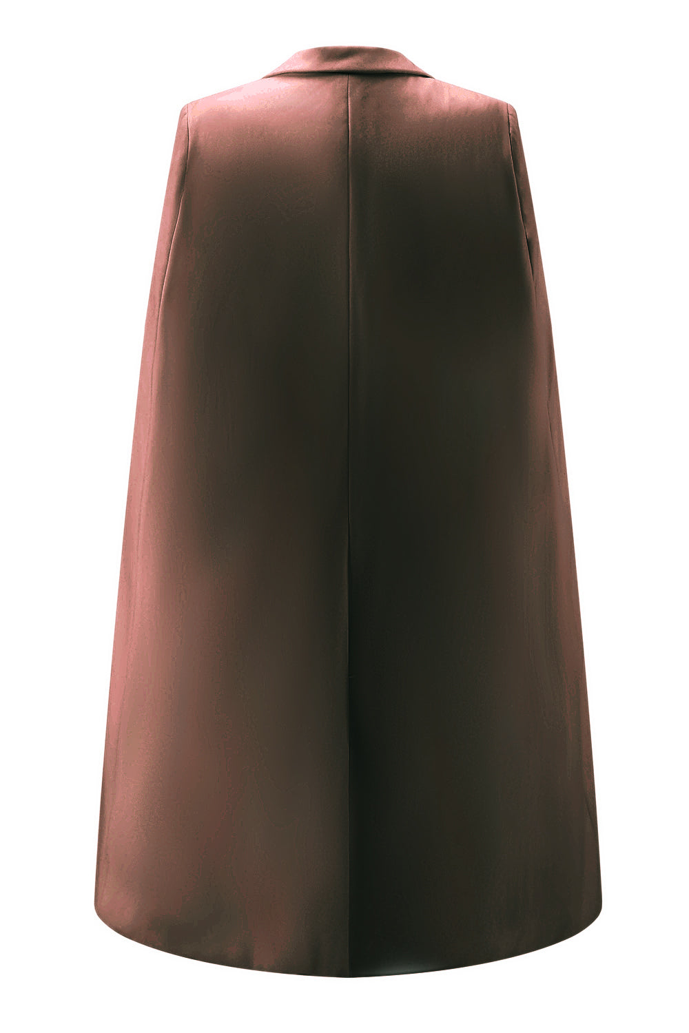 White Satin Bodycon Peak Lapel Mini Work Dress with Cape