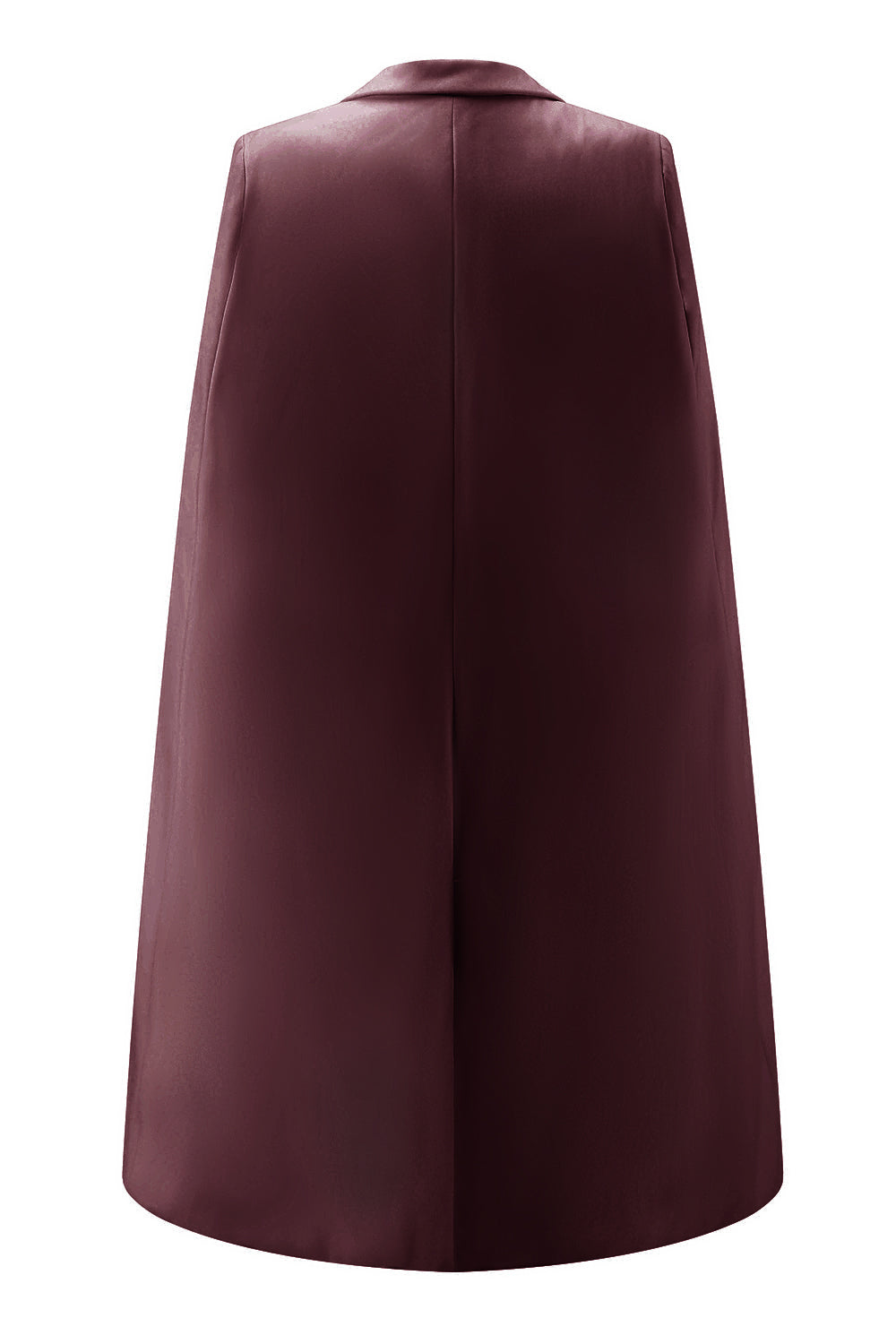 White Satin Bodycon Peak Lapel Mini Work Dress with Cape