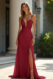 Sheath Black Stretch Satin Spaghetti Straps Long Formal Dress