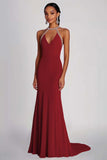 Sheath Black Beaded Halter Long Chiffon Formal Dress