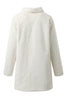 Load image into Gallery viewer, White Shawl Lapel Faux Fur Midi Shearling Coat