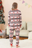 Black and White Printed Christmas Fmaily Matching Pajamas Set