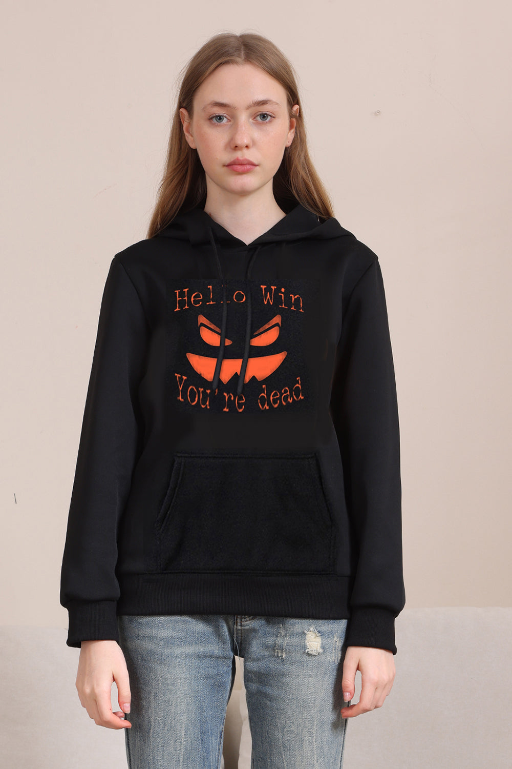 Evil Black Pumpkin Hooded Family Sweatshirts