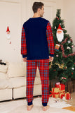 Red Navy Long Sleeves Plaid Pants Christmas Family Matching Pajamas