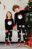 Black Long Sleeves Pear Pattern Printed Christmas Family Matching Pajamas