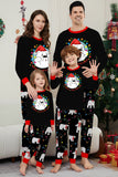 Black Long Sleeves Pear Pattern Printed Christmas Family Matching Pajamas