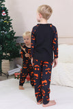 Navy Ghost Printed Long Sleeves Family Halloween Pajamas