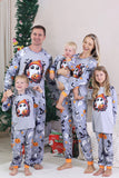 Grey Printed Long Sleeves Family Halloween Matching Pajamas
