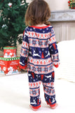 Red Winter Reindeer Printed Christmas Family Matching Pajamas