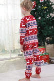 Red Winter Reindeer Printed Christmas Family Matching Pajamas