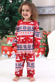 Red Winter Reindeer Printed Christmas Family Matching Pajamas