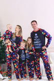 Navy Lights Tree Printed Christmas Family Matching Pajamas