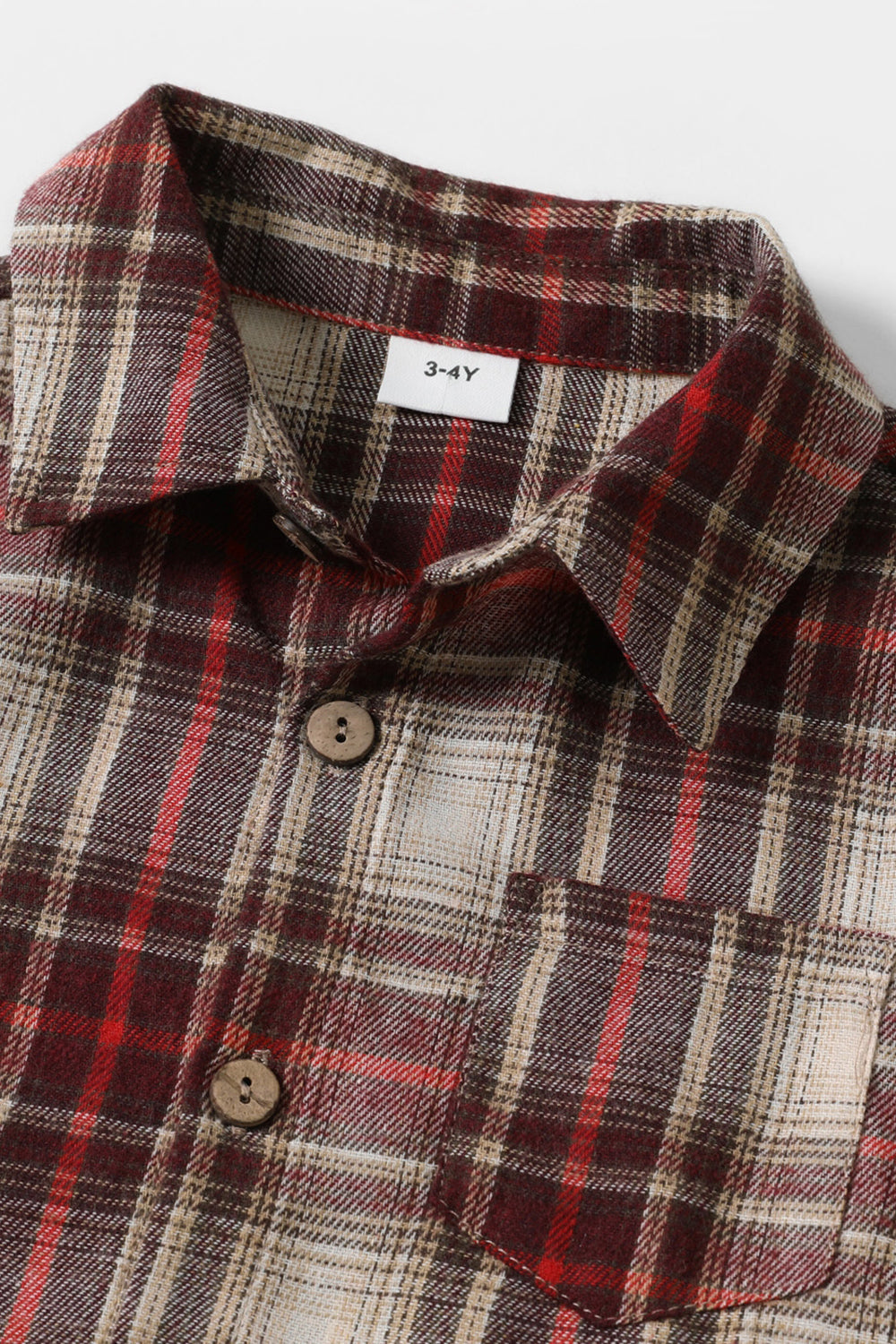 Red Plaid Velvet Long Sleeves Holiday Family Matching Pajamas