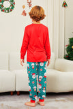 Red Merry Christmas Santa Printed Family Matching Pajamas