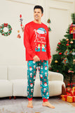 Red Merry Christmas Santa Printed Family Matching Pajamas