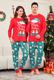 Red Merry Christmas Santa Printed Family Matching Pajamas