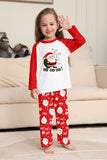Red Santa Printed Round Neck Christmas Family Matching Pajamas