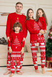 Red Tree Printed Long Sleeves Christmas Family Matching Pajamas
