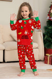 Red Christmas Cozy Printed Long Sleeves Family Matching Pajamas