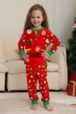 Red Christmas Cozy Printed Long Sleeves Family Matching Pajamas