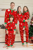 Red Christmas Cozy Printed Long Sleeves Family Matching Pajamas