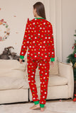 Red Christmas Cozy Printed Long Sleeves Family Matching Pajamas